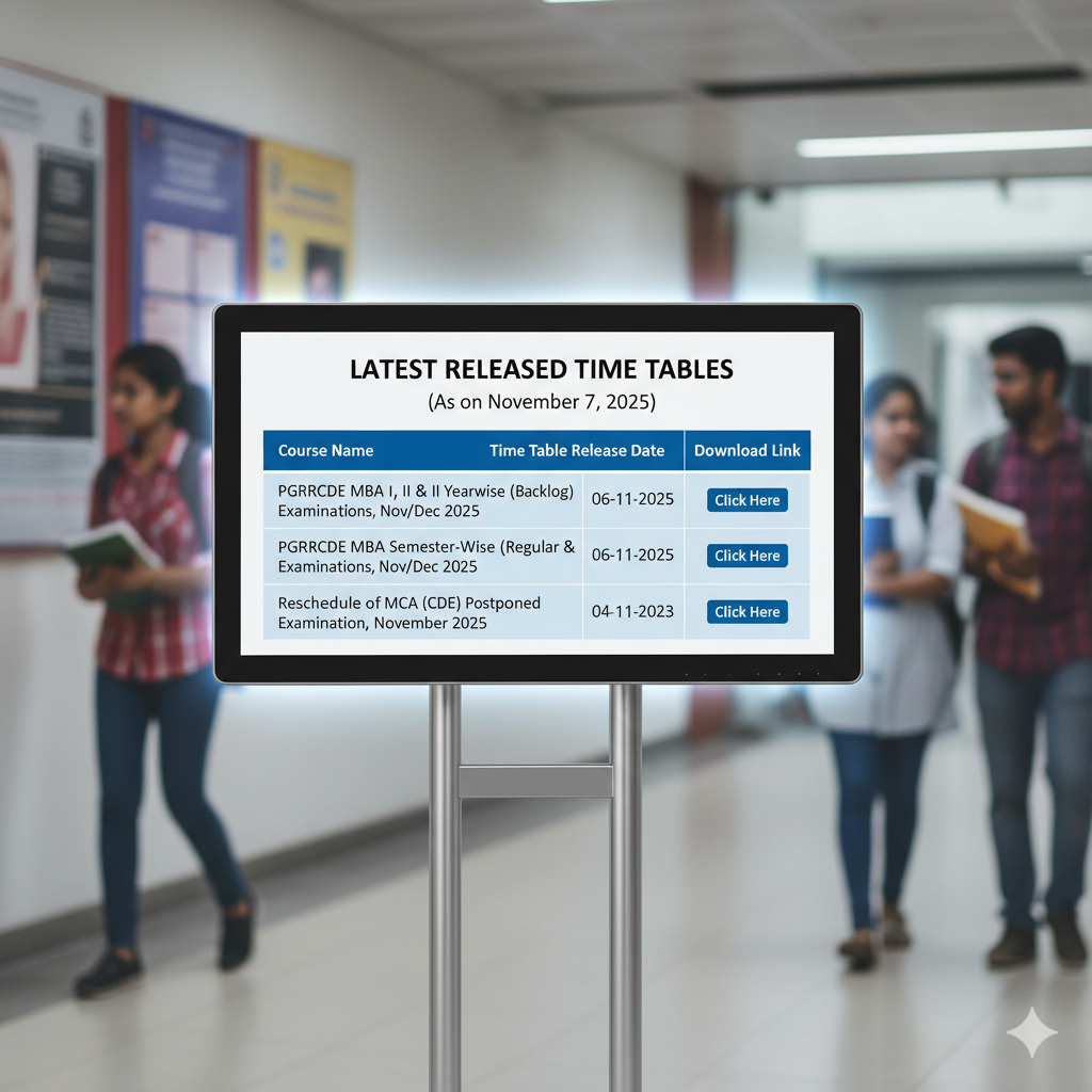 Osmania University Time Table