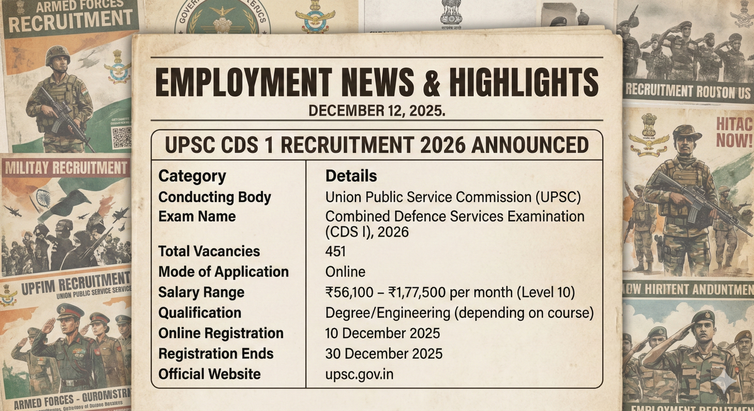 UPSC CDS 1