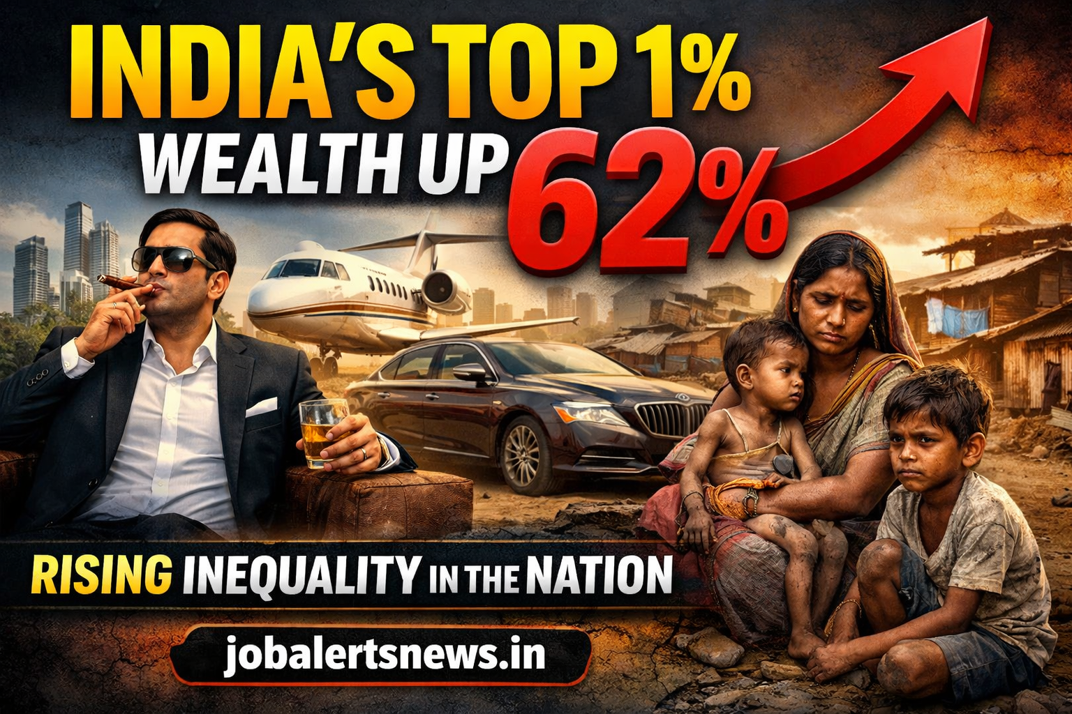India top 1% wealth growth