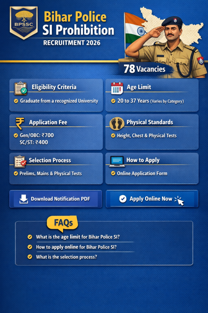 BPSSC SI Prohibition